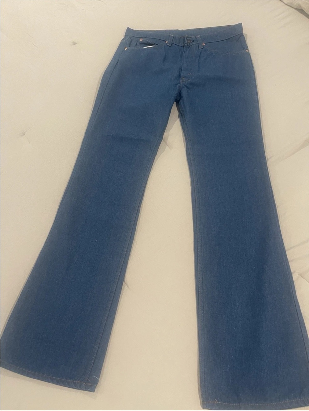Authentic vintage Levi’s 517 Orange Tab jeans, Made in USA and dating to 1982
